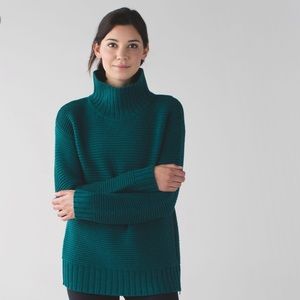 Lululemon Karma Kurmasana Knit Sweater 4 Teal